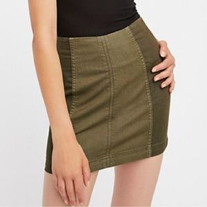 Olive Green Denim Skirt 💚